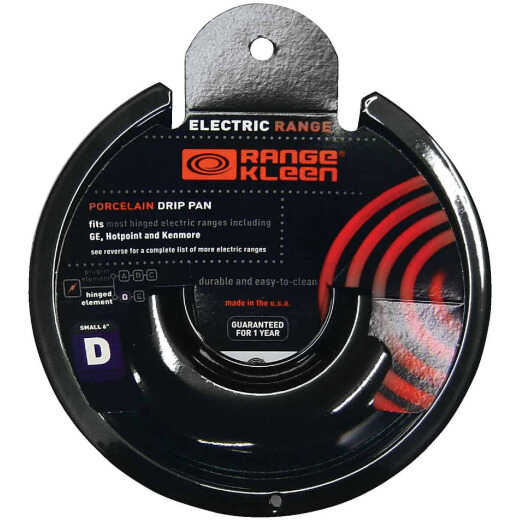 Range Kleen Electric 6" Style D Round Black Drip Pan
